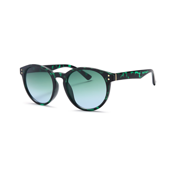green tortoise round sunglasses
