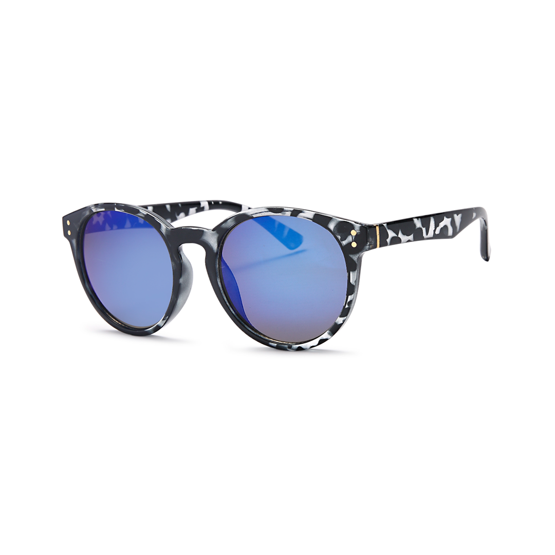clear tortoise round sunglasses