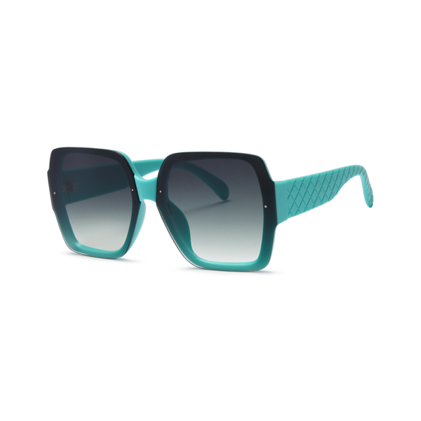 green big square women's sunglasses