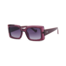 burgundy rectanglular women's sunglasses