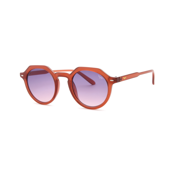 orange round women's sunglasses