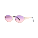 pink oval metal women's sunglasses