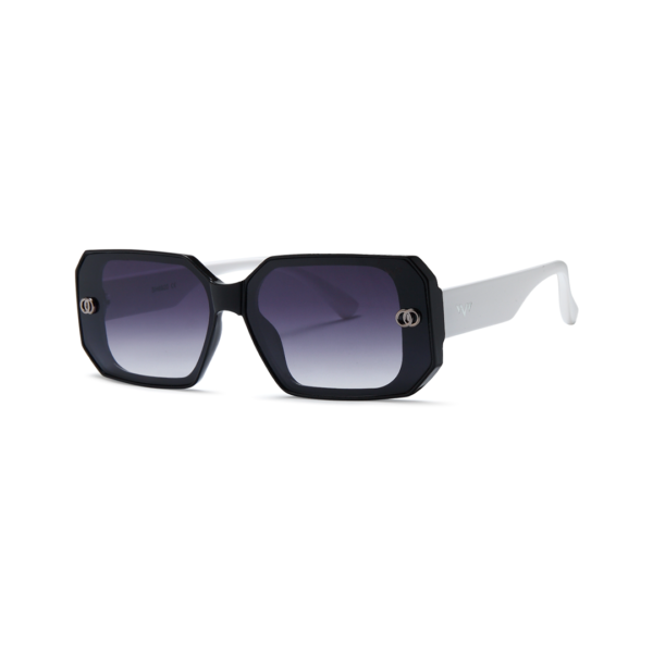black and white rectangle women's sunglasses
