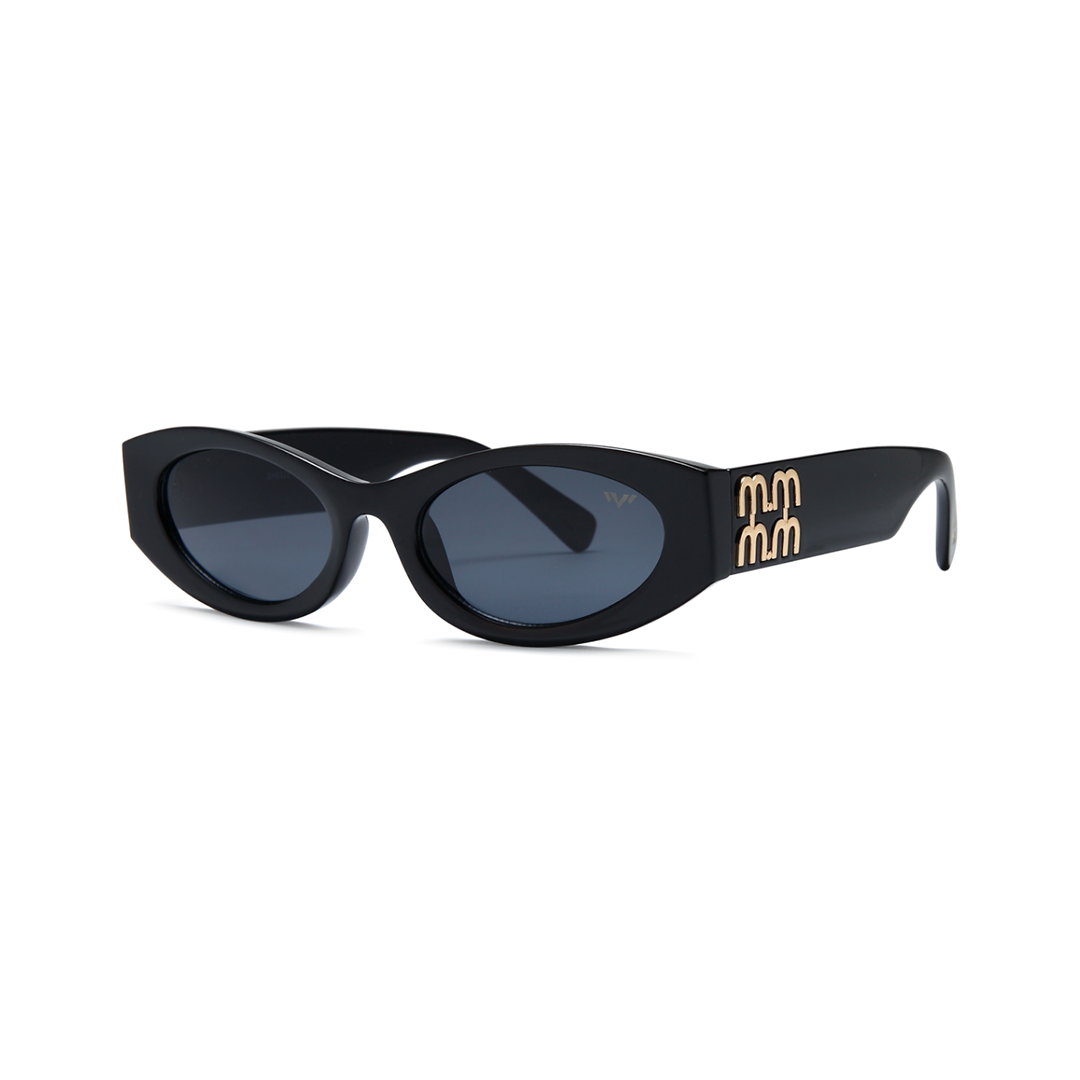 black women's oval sunglasses