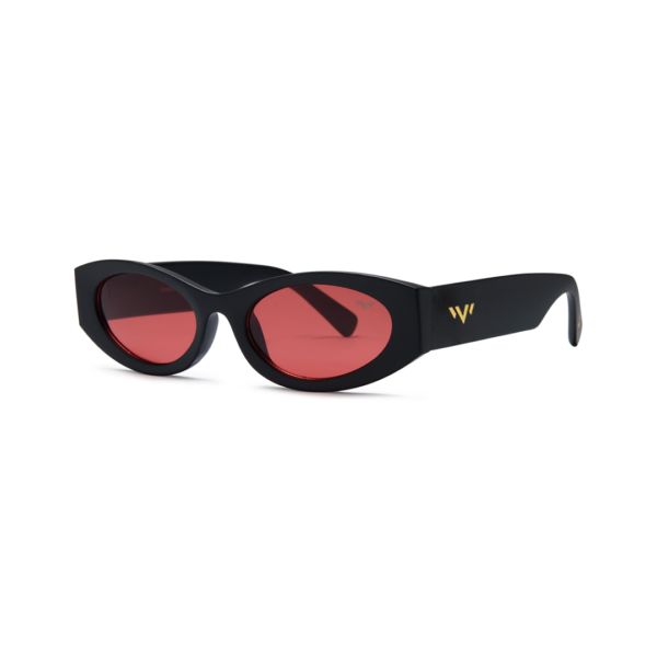 pink lens women's oval sunglasses