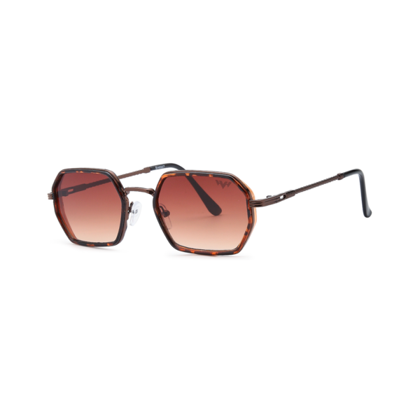hexagonal metal women's sunglasses