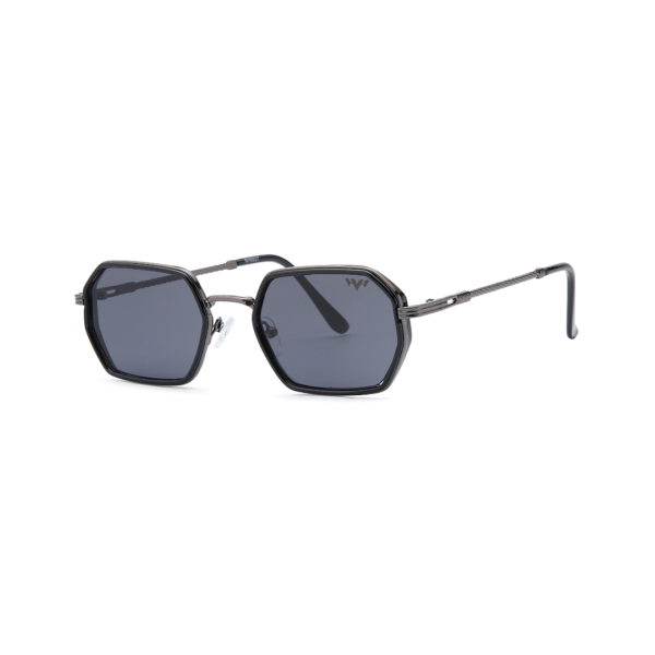 hexagonal metal women's sunglasses