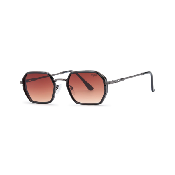 hexagonal metal women's sunglasses
