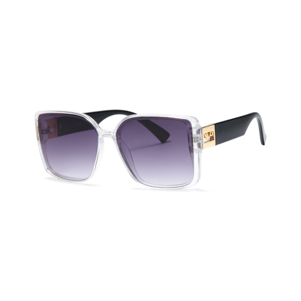clear purple big square women's sunglasses