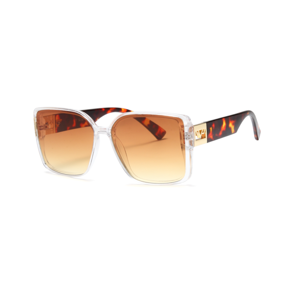 clear brown tortoise big square women's sunglasses