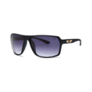 purple blue men's wrap sunglasses with gunmetal leg accent