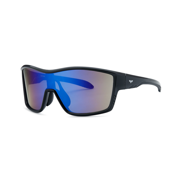 blue men's shield sunglasses