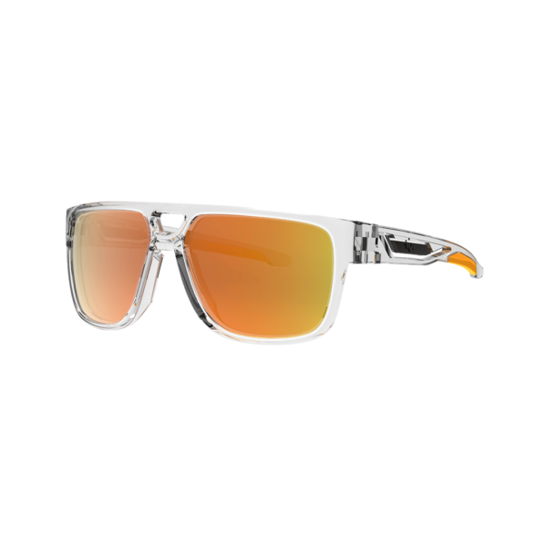 clear orange men's square sunglasses