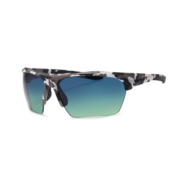 camo half frame men's sunglasses