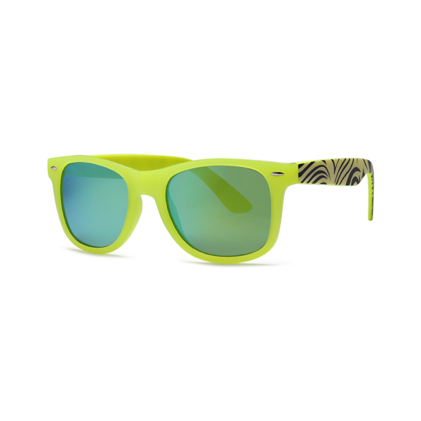 yellow print wayfarer sungasses
