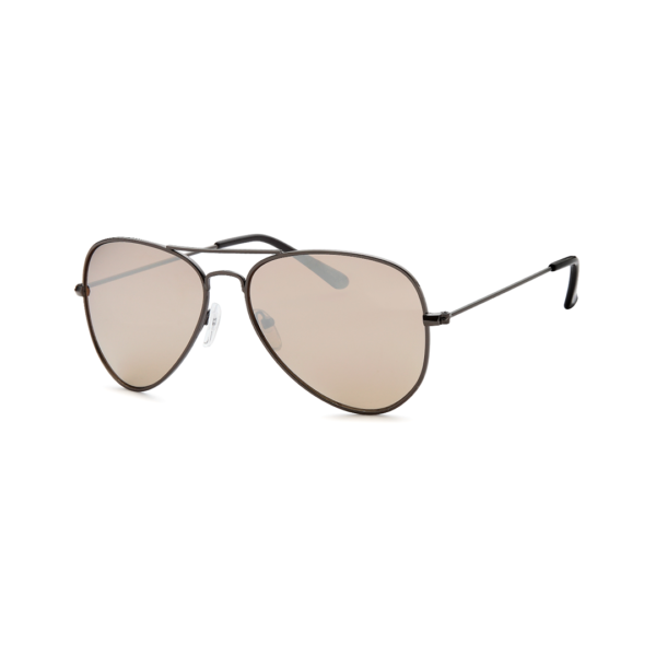 brown metal aviator sunglasses
