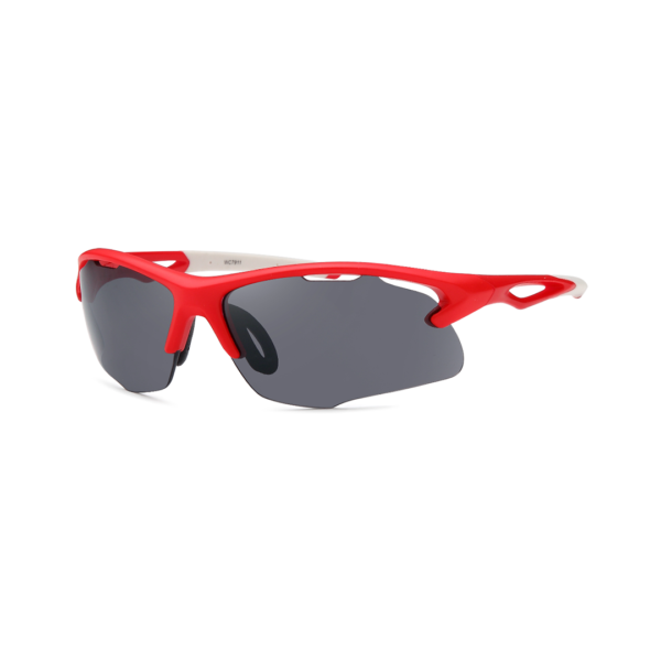 red rimless men's sunglasses