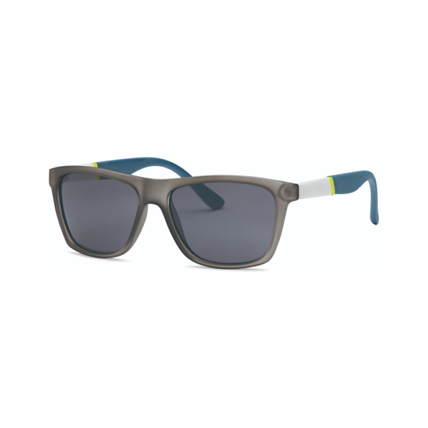 gray and green men's square sunglasses