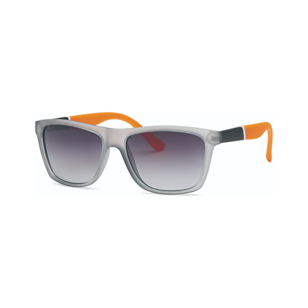 gray and orange men's square sunglasses