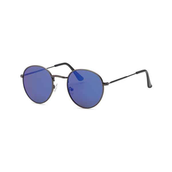 blue metal round sunglasses John Lenon