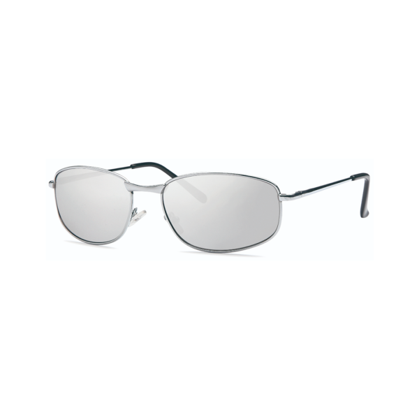 silver men's rectangular aviator