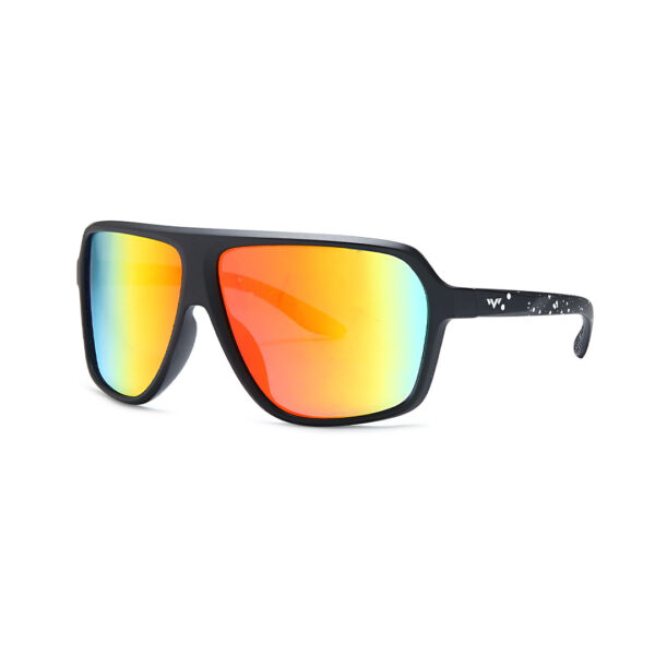 black aviator style shield sunglasses