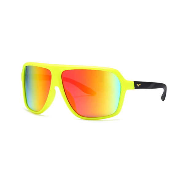 yello aviator style shield sunglasses