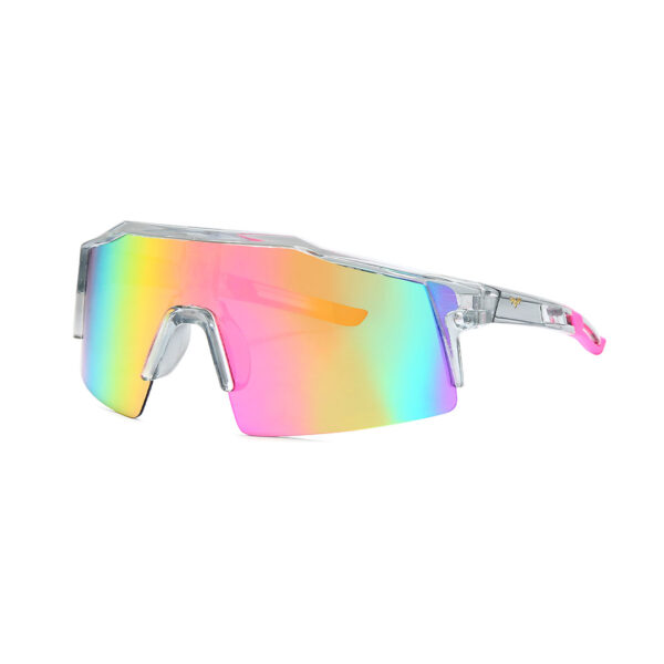 shield mask sunglasses rainbow color lens and clear
