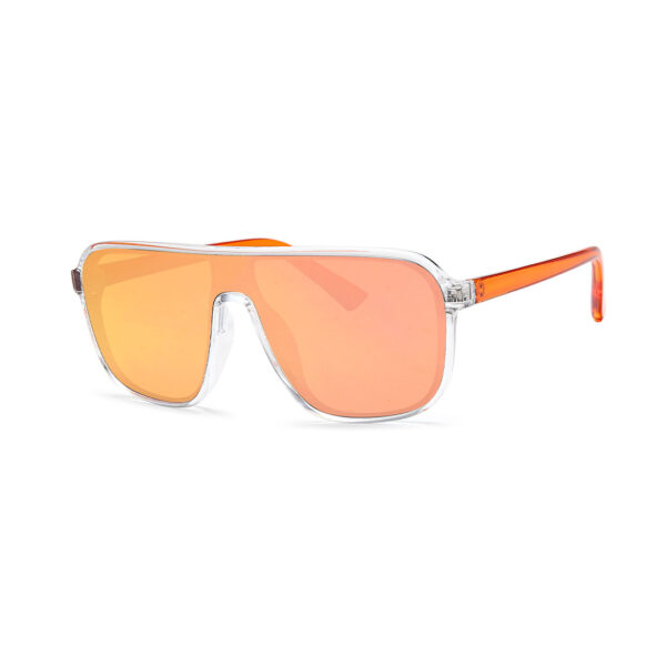 orange clear shield unisex sunglasses