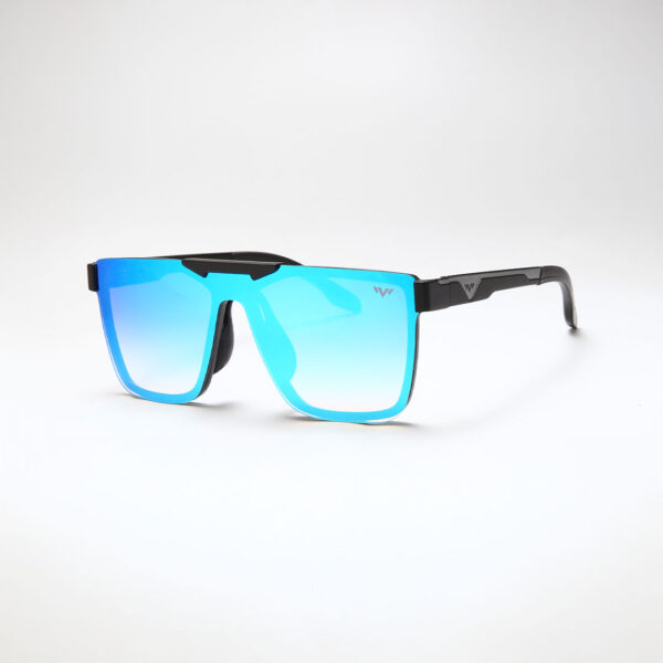 square shield blue sunglasses