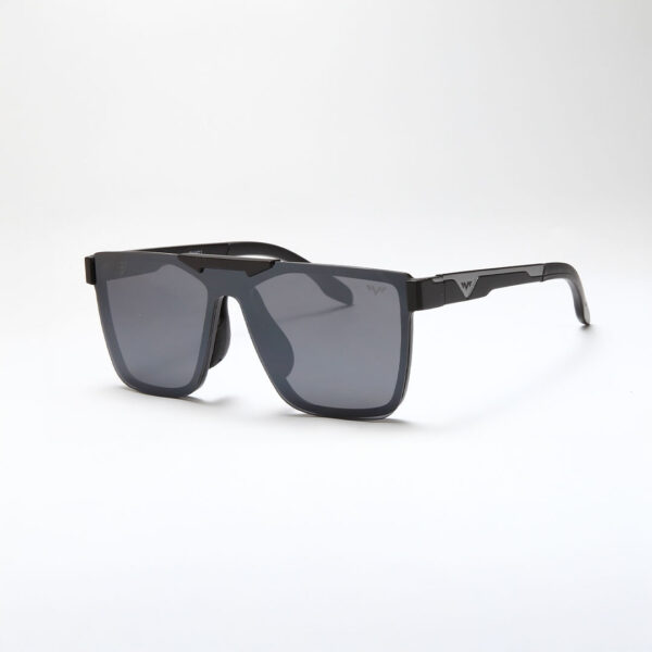square shield black sunglasses